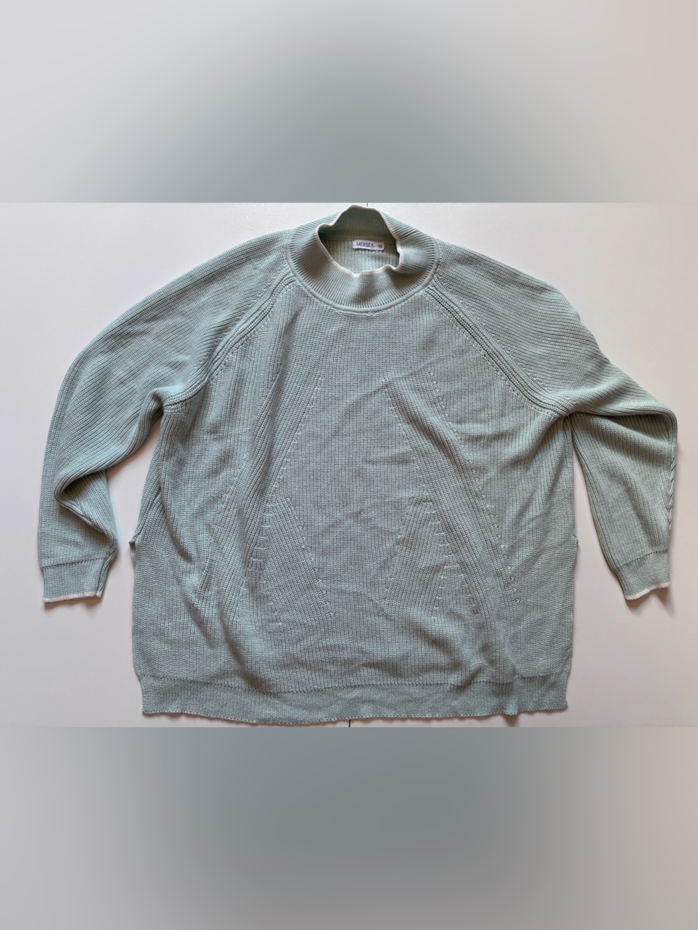 Mersea Women's Light Sage Knit Crewneck Sweater - One Size